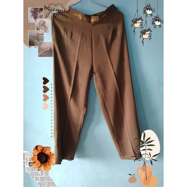 (Preloved) Celana Kulot Wanita (Warna Hijau PNS)