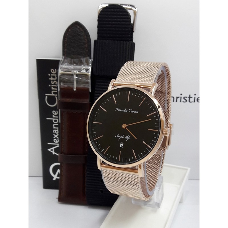 Jam Tangan Pria Alexandre Christie AC 8566 MD FRGBL Original Stainless
