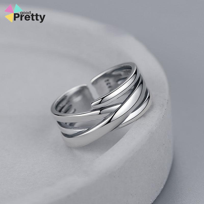3pcs Cincin Jari Telunjuk Model Terbuka Dapat Disesuaikan Tidak Pudar Untuk Unisex - PD