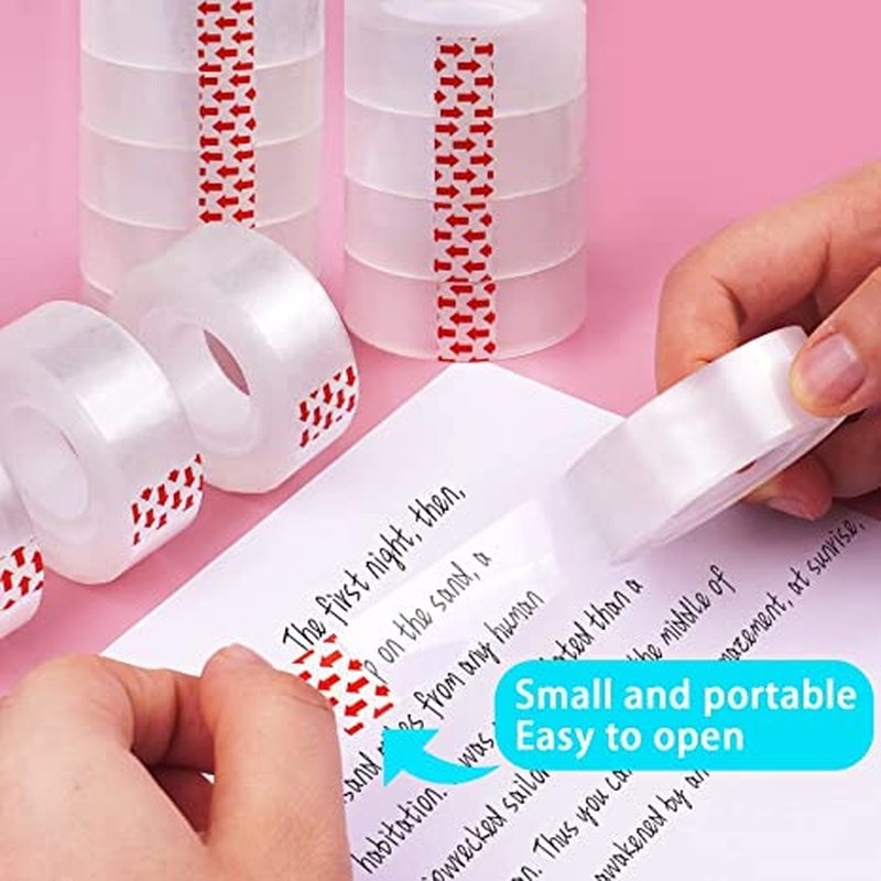 [1Pcs 18mm Multifunctional High Quality Transparent Small Tape] [Office Transparent Tape Students Adhesive Tape Packaging Supplies]