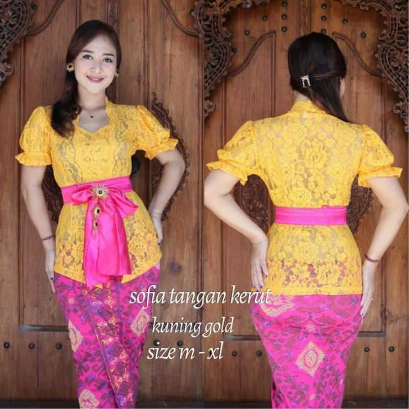 Kebaya Bali Sofia STRECH tangan Kerut | Kebaya Saja