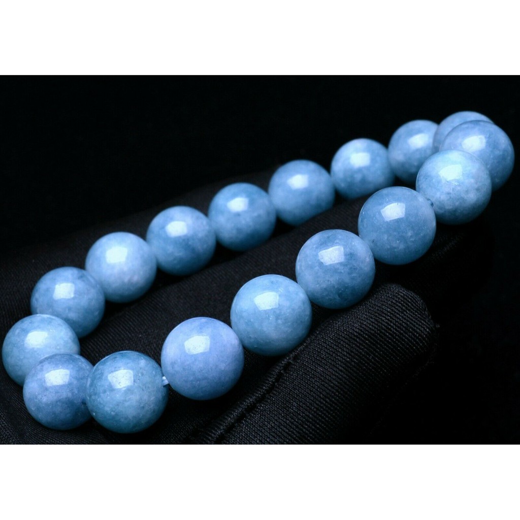 Natural Blue Aquamarine 8-12mm Crystal Quartz