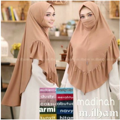 HIJAB KHIMAR MADINAH M.ILHAM / JILBAB MASKER KHIMAR JUMBO / KhimaHIJAB NEW NORMAL