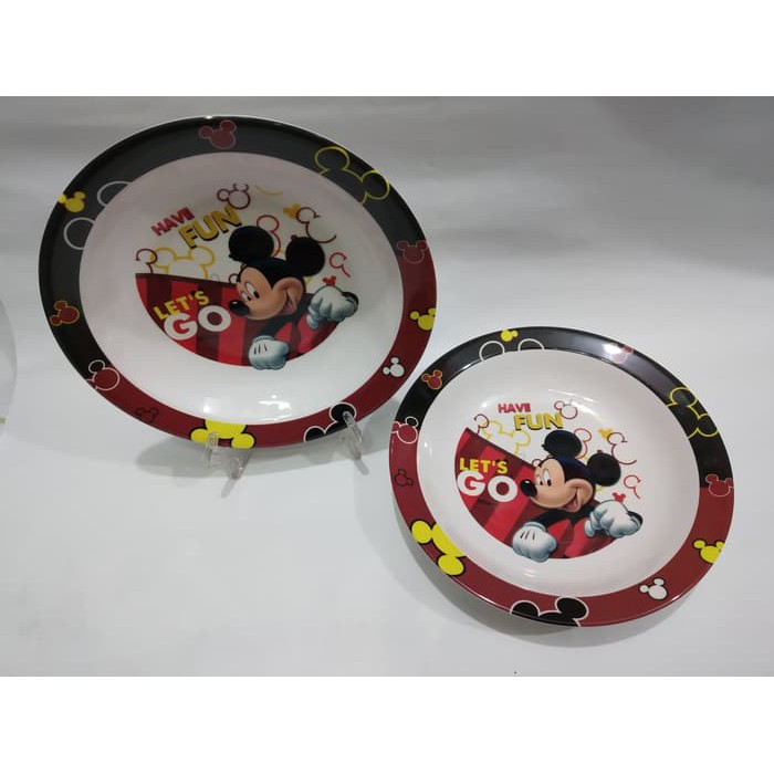 PIRING MELAMIN KARAKTER MICKEY MOUSE LET'S GO