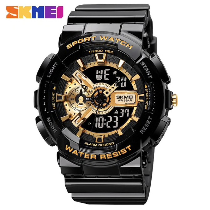 Jam Tangan SKMEI 1688 Fashion Digital Watch Men Shockproof Waterproof Dual Wristwatches LED Chrono