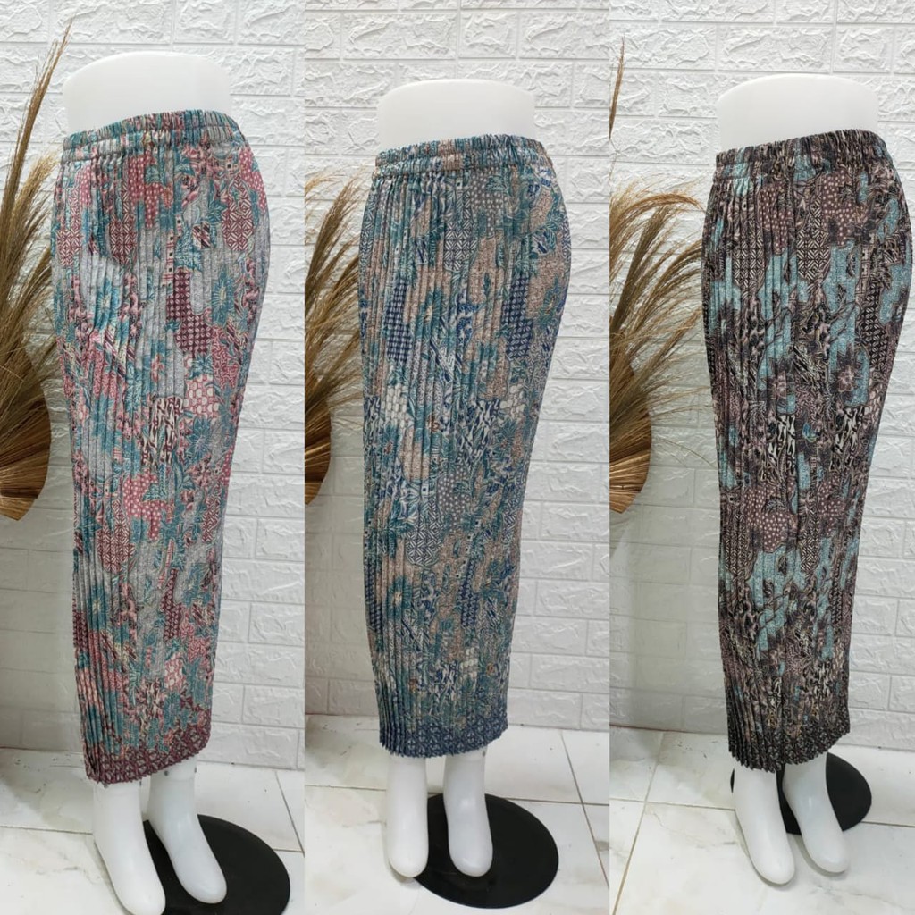 SELLYshop BATIK ROK PLISKET PRADA FOIL PREMIUM MOTIF K(REAL PICT)