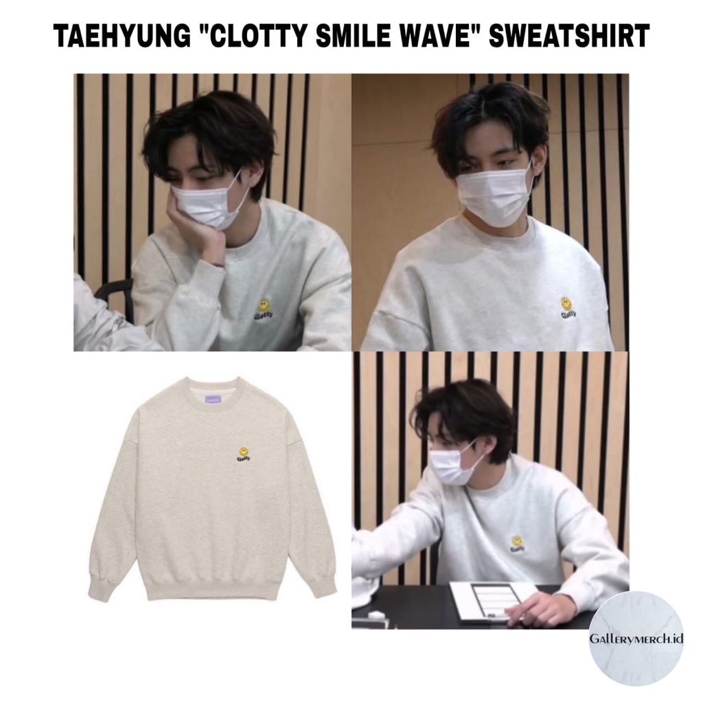 [READY STOCK] TAEHYUNG “CLOTTY SMILE'WAVE” SWEATSHIRT