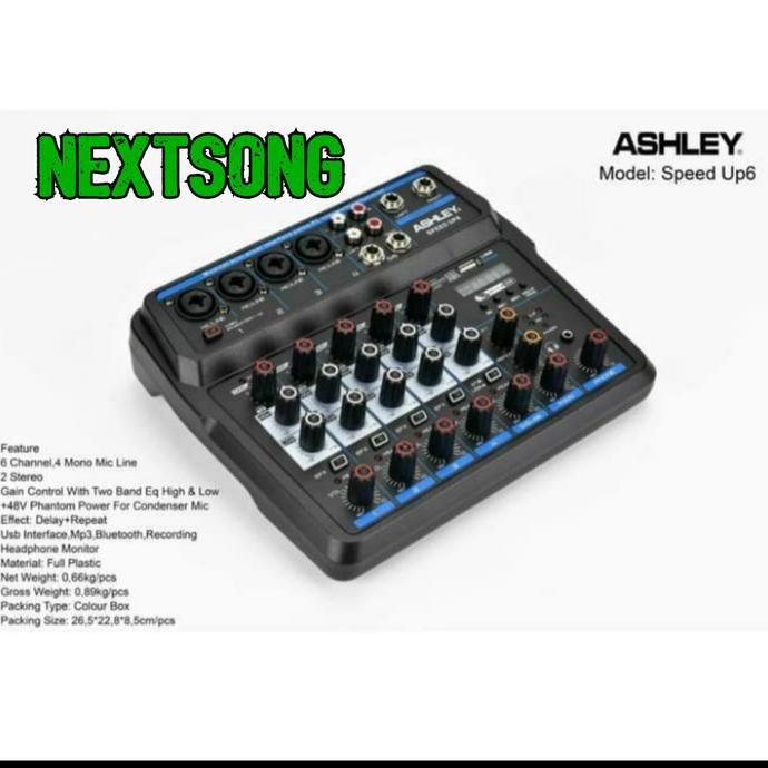 MIXER AUDIO ASHLEY SPEED UP6 6 CHANNEL USB INTERFACE ORIGINAL