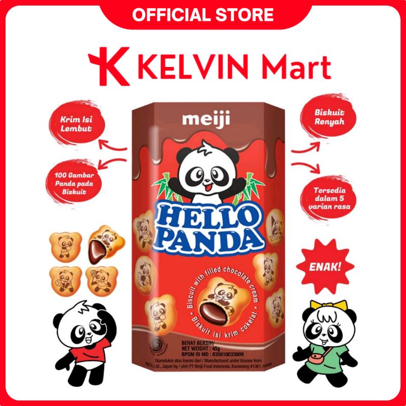 

Biscuit Cokelat Hello Panda Chocolate 45g | KELVIN Mart