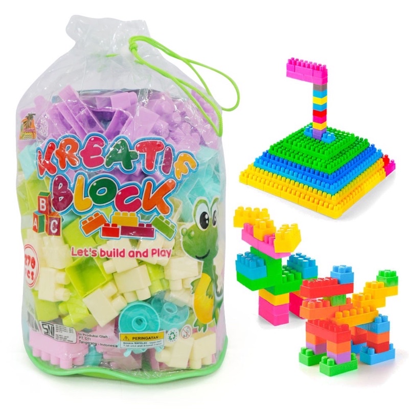 mainan edukasi anak balok kreatif block creative blocks isi 270 pcs