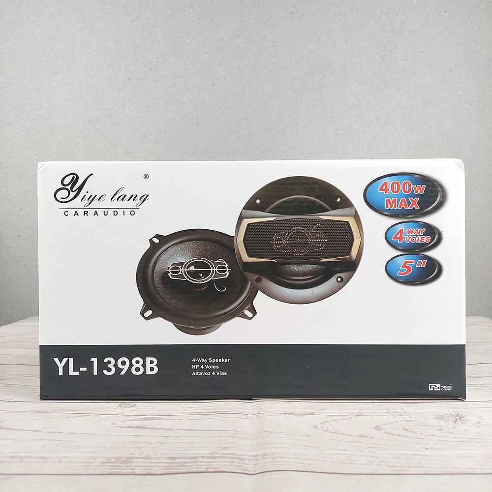 Speaker Mobil HiFi 4 Way 5 Inch 400W 2 PCS - YL-1398B - Black