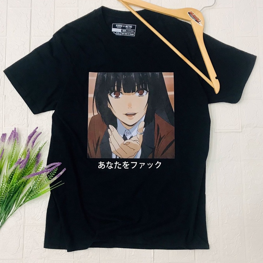 Tshirt Yumeko Black Jabami Kakegurui Anime Manga Kaos Psycho Girl Wibu Otaku Japanese Series