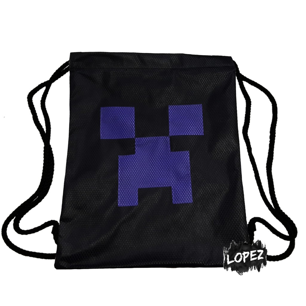 Tas Jaring Minecraft Creeper / Goodie Bag Minecraft Games / Tas Serut Steve Zombie Pigman Lopez
