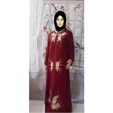 Gamis Mulan Bordir dan Payet Terbaru Gamis Mewah Gamis Kondangan