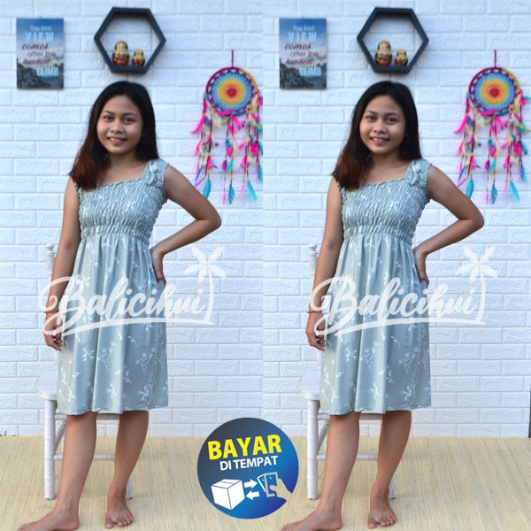 Balicihui Dress Kerut Pendek Wanita Dress Wanita Dress Kerut Bali Dress Kerut Dada