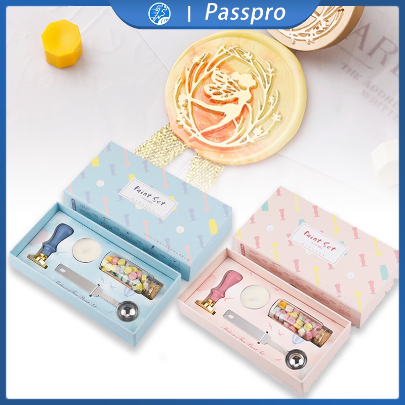 

Seal Wax Set DIY Stempel Sealing Lilin Segel Warna Macaron Untuk Undangan Stempel Gift Box