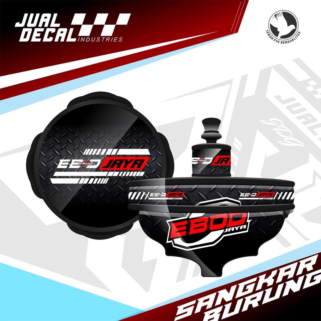 Stiker Tebok Lovebird EBOD JAYA Decal Sangkar Batman Burung New Kandang Bulat Love Bird Bisa Custom 