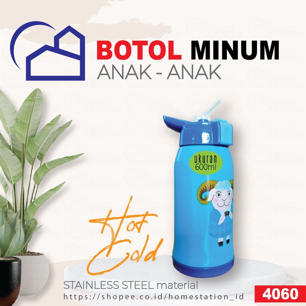 Botol Minum Anak Panas / Dingin 600 ml Vacuum Flask 4060