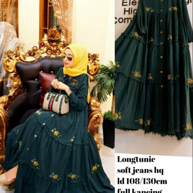 Gamis jeans ori SHR