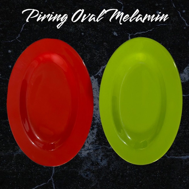 Piring Oval S 10 inchi Melamin Mei Shing / Piring Saji Oval Kecil Warna Murah