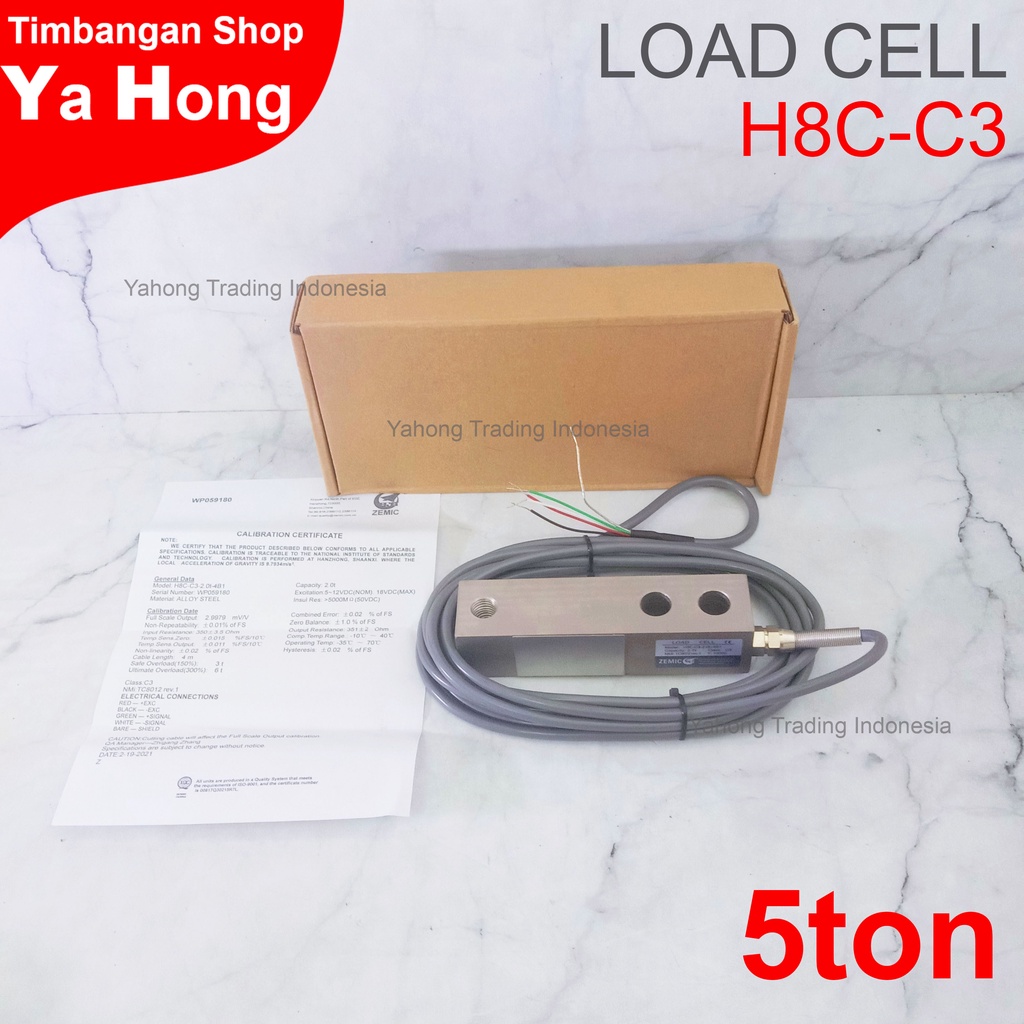 Load Cell Sensor Berat Timbangan Digital Loadcell ZEMIC H8C 5ton