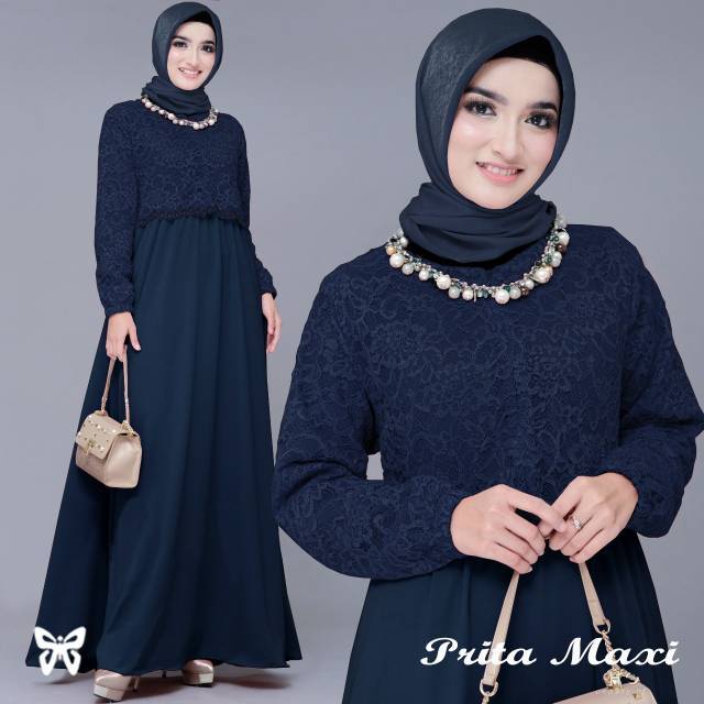 STAFA - Baju Gamis Muslim Terbaru 2021 Model Baju Pesta Wanita kekinian gaun remaja Muslimah