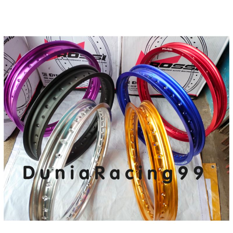 Velg Rossi SNI 250 17 300 17 350 17 - Velg Rossi ring 17 Hole 36 Gold Hitam Biru Silver Merah