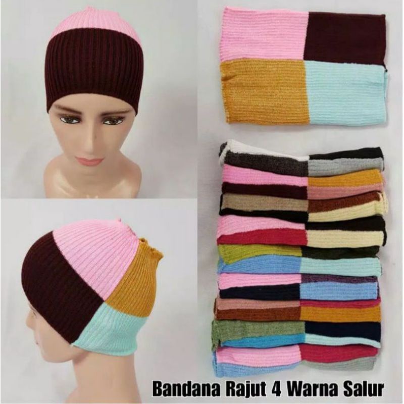 TERMURAH !! CIPUT BANDANA 4WARNA RAJUT ANTI PUSING DALAMAN HIJAB KERUDUNG POLOS BAGUS MURAH