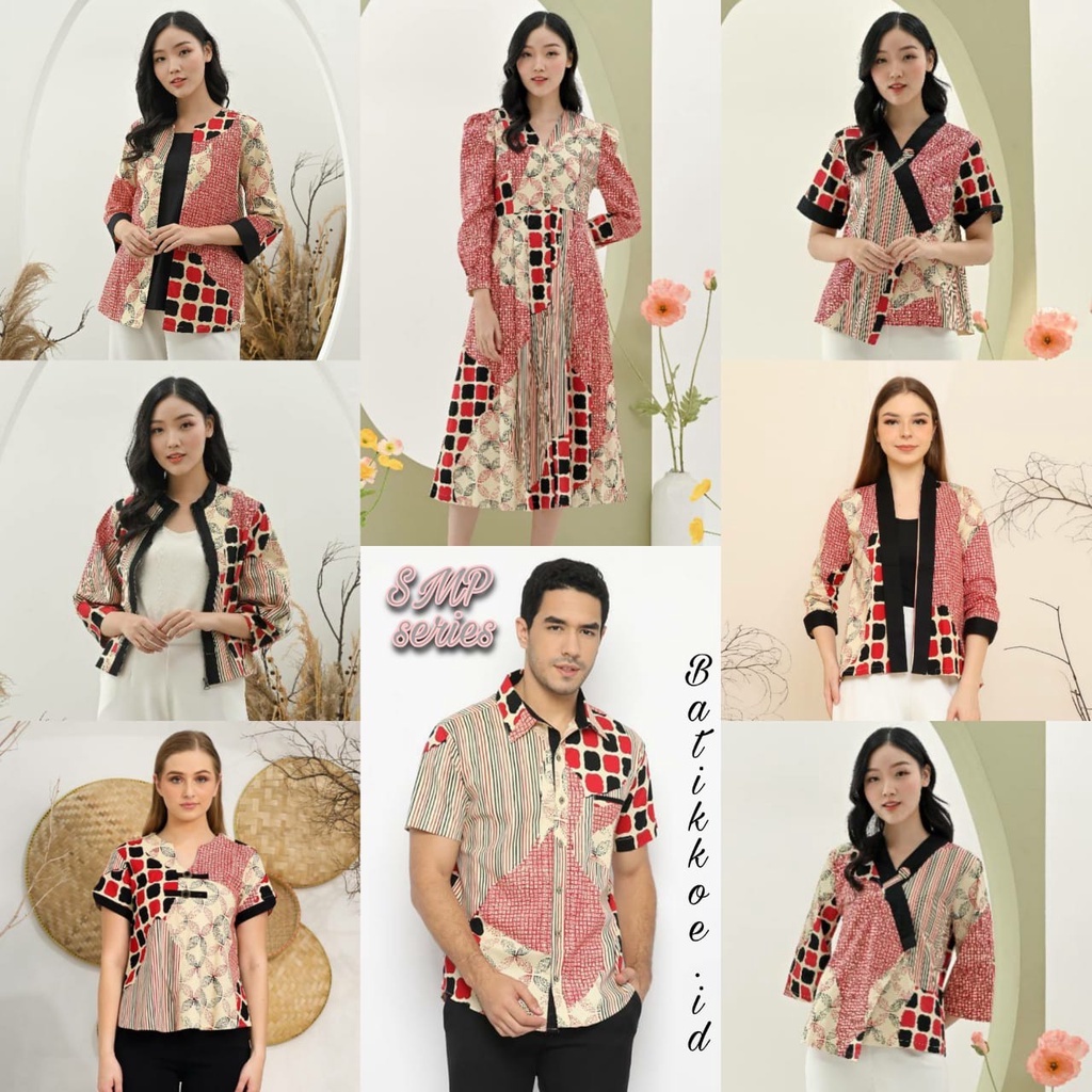 READY SMP Series - Couple Batik Series / Baju Batik Modern / Kemeja Atasan Dress Outer Jaket dtbrt