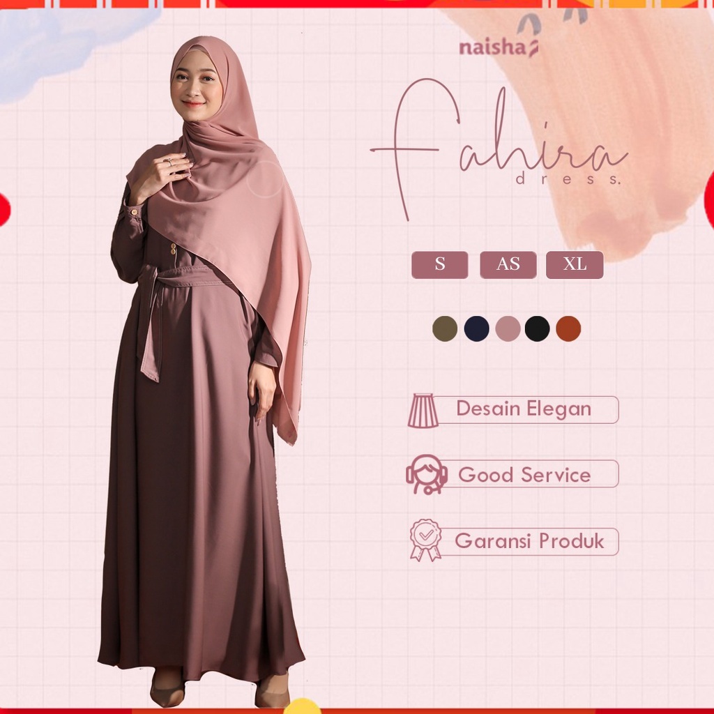 Fahira Dress by Naishaofficial / Gamis Fahira / Gamis Dewasa
