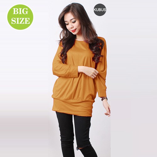 ATASAN WANITA BIGSIZE - BLUS POLOS WANITA (AB1016)