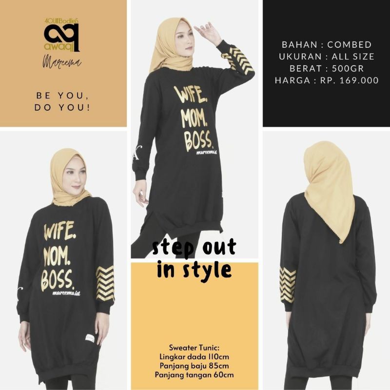 Sweater Tunik - Long Tunik - Long Jaket - Jaket Sweater wanita - Baju Hangat Wanita
