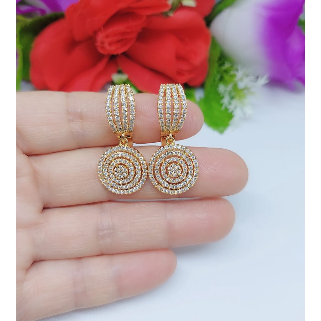 Anting Xuping Permata Bulat Full