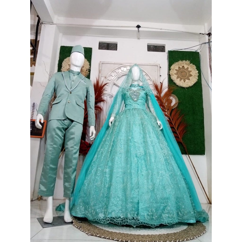 JAS BRIDAL, GAUN  HIJAU MINT