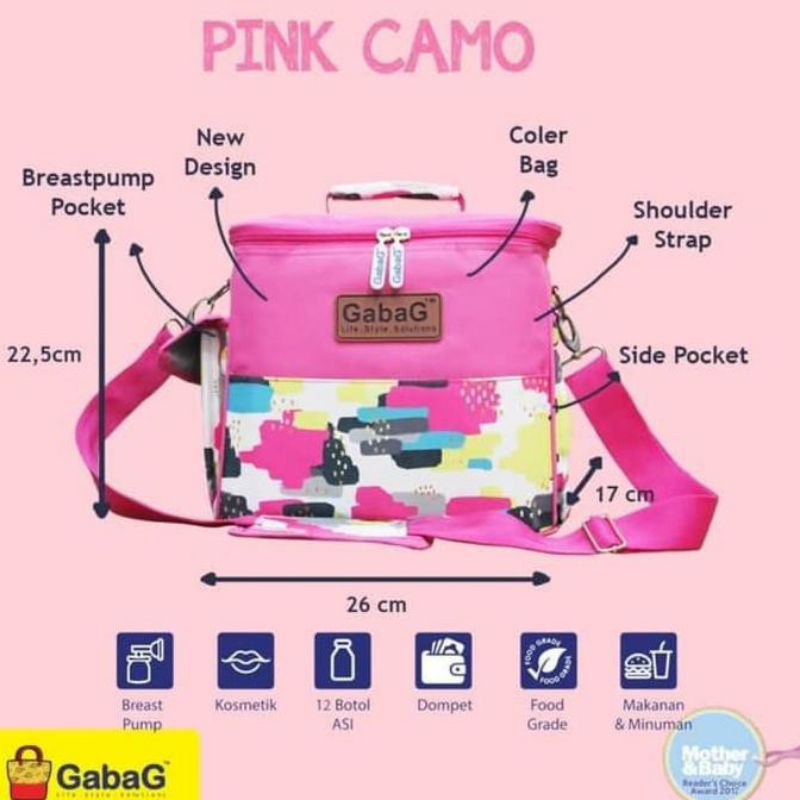 Gabag Pink Camo Tas Asi (cooler beg)