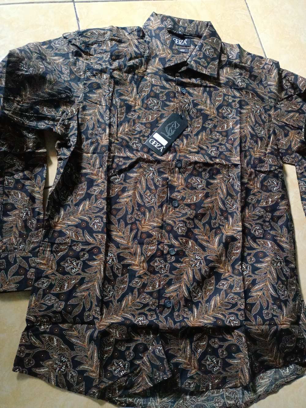 Odza Classic Baju Kemeja Batik Slimfit Lengan Panjang Pria Casual Sogan Hem Solo Asli Ramala