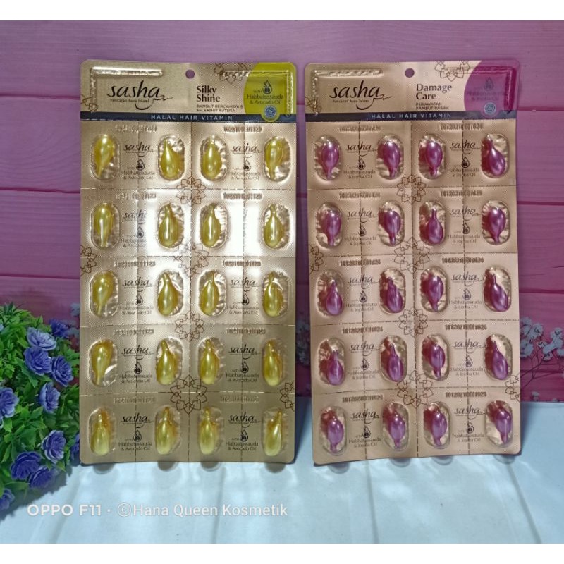 Vitamin Rambut Sasha isi 20 kapsul