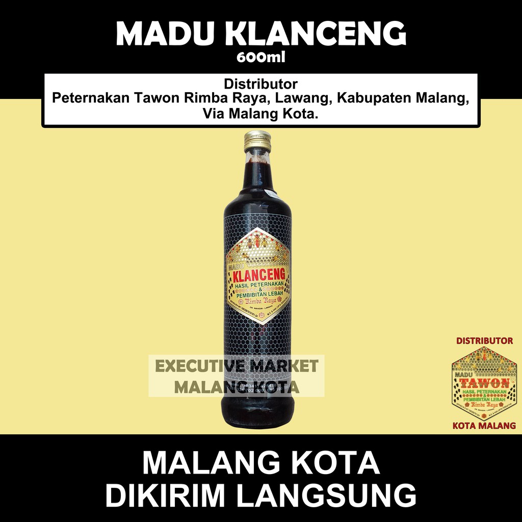 Madu Klanceng Murni Madu Rimba Raya - Botol Kaca 600ml