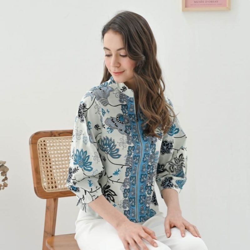 Size Jumbo : Jaket Bomber Batik / Jaket Batik Wanita /Outer Batik-DEW