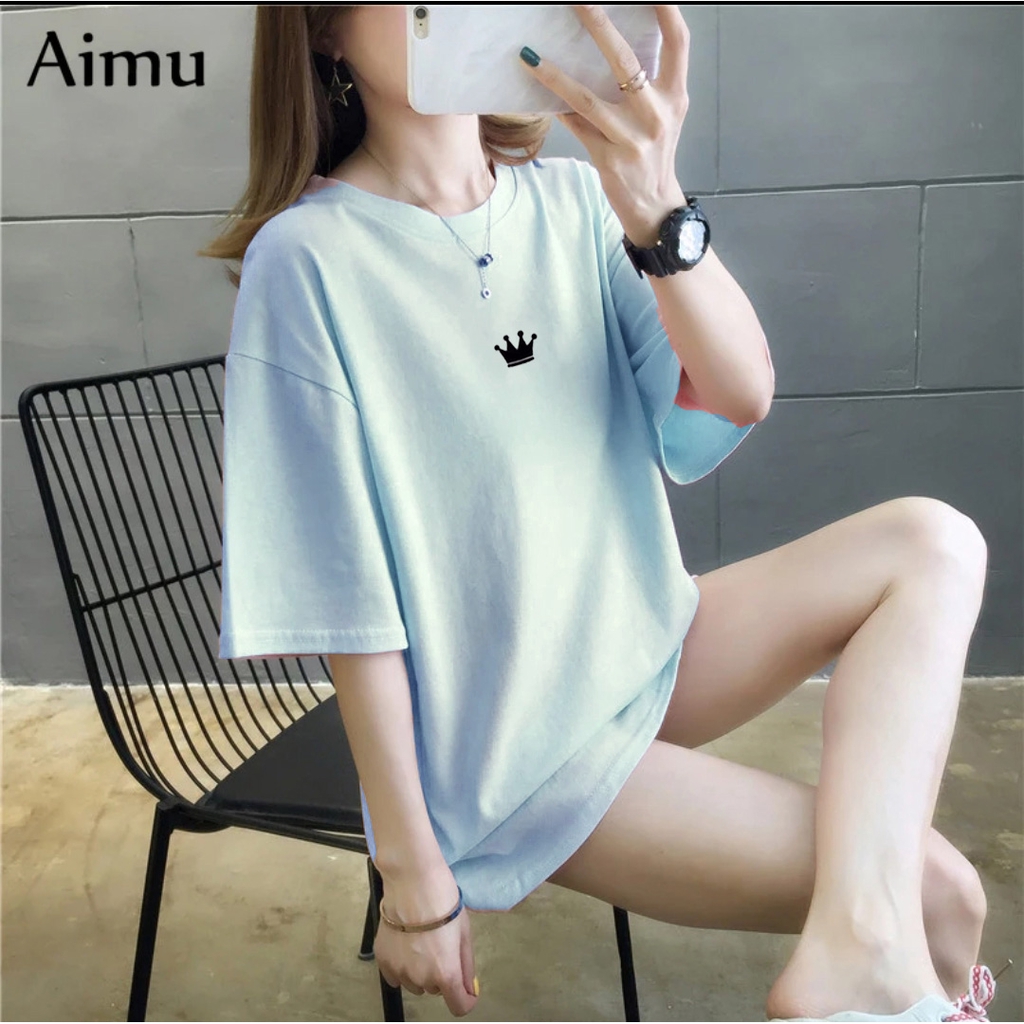 Baju atasan wanita kaos cotton premium crown