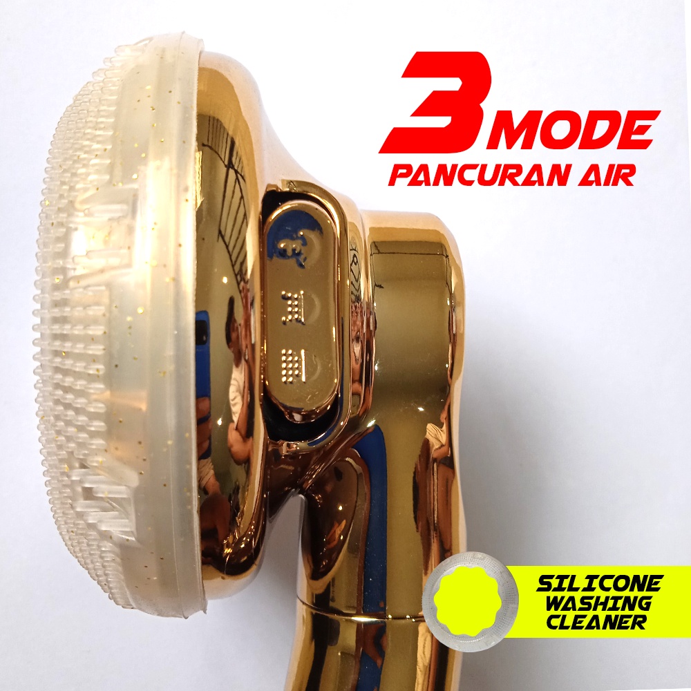 Set Shower Kamar Mandi High Quality Gold Hand Shower Elegan Mewah Hand Shower Gold Kran Cabang 1/2 inch / Shower Turbo Lubang 300