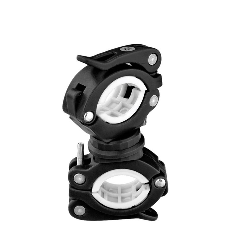 ROCKBROS Sepeda Bicycle Double Holder for LED Light Pump Bike Handlebar - SKU 5.008.0015 - DJ1001BW