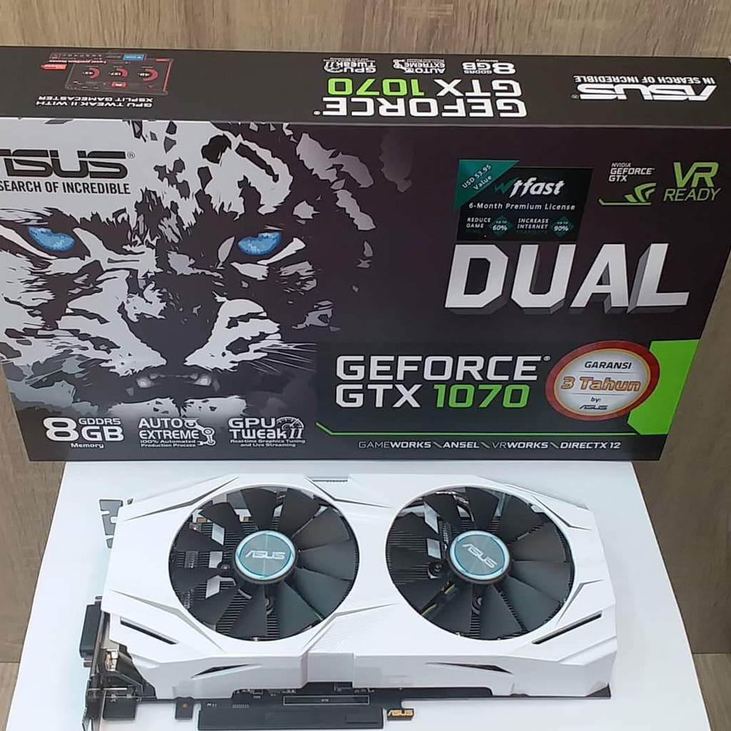 VGA Card PCI-E ASUS GeForce GTX 1070 DUAL 8GB GDDR5 256BIT