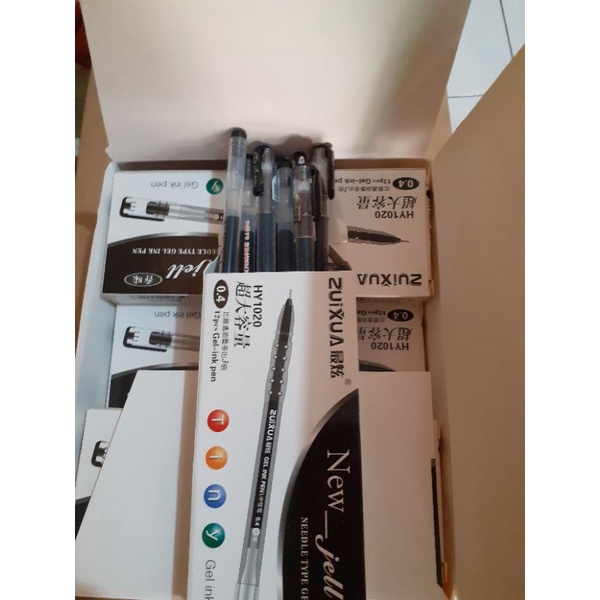 

[1 pack isi 12pcs]Gel Pen New Jell Zuixua Original/ New Jell 0.4mm ..