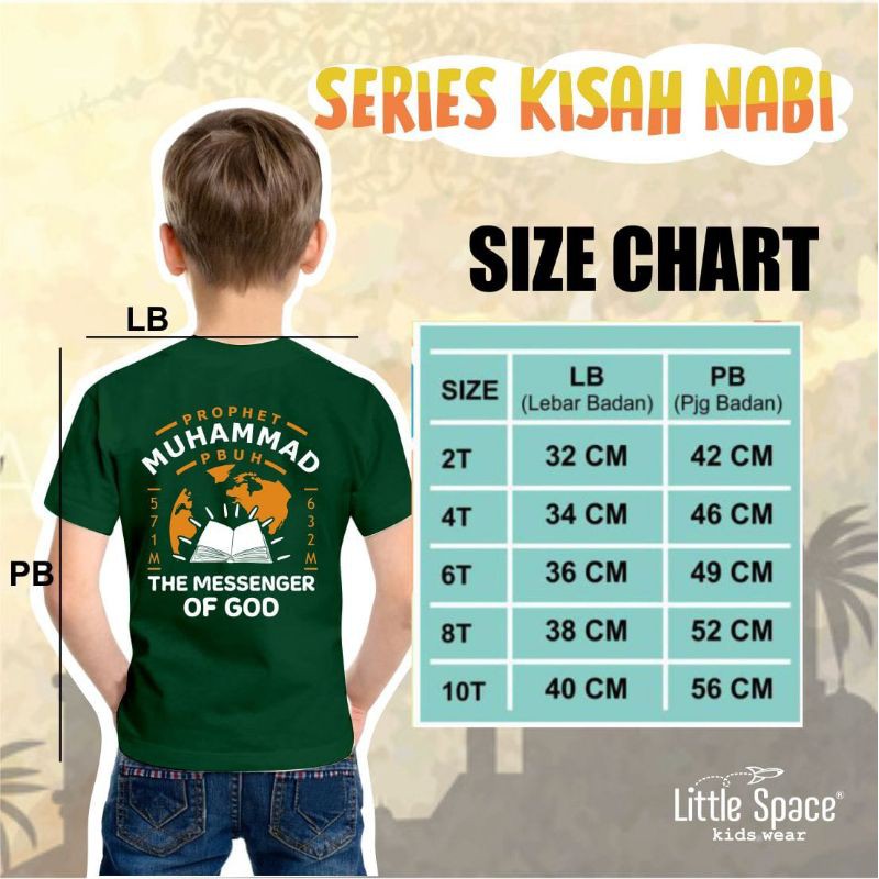 Baju Kaos Anak Muslim Anak Laki Laki Series Nabi