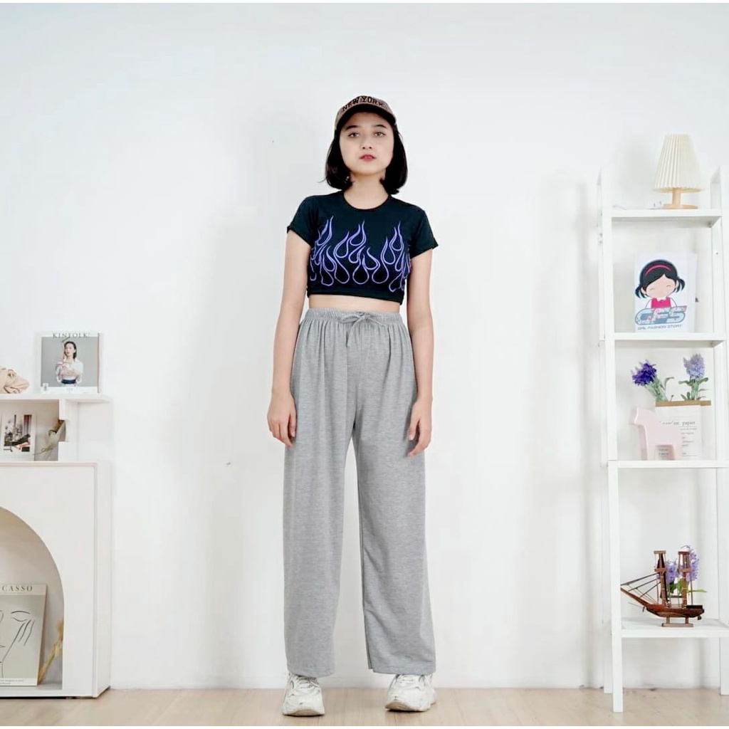 BEFAST - ZFS OOTD Wanita Celana Panjang ACIKA / RILEY COMFY KULOT NYAMAN FULL KARET / Celana Panjang Wanita / Celana Kulot Banyak Warna / Kulot Terlaris / Celan Trendy / Celana Panjang Kulot Viral Di TikTok