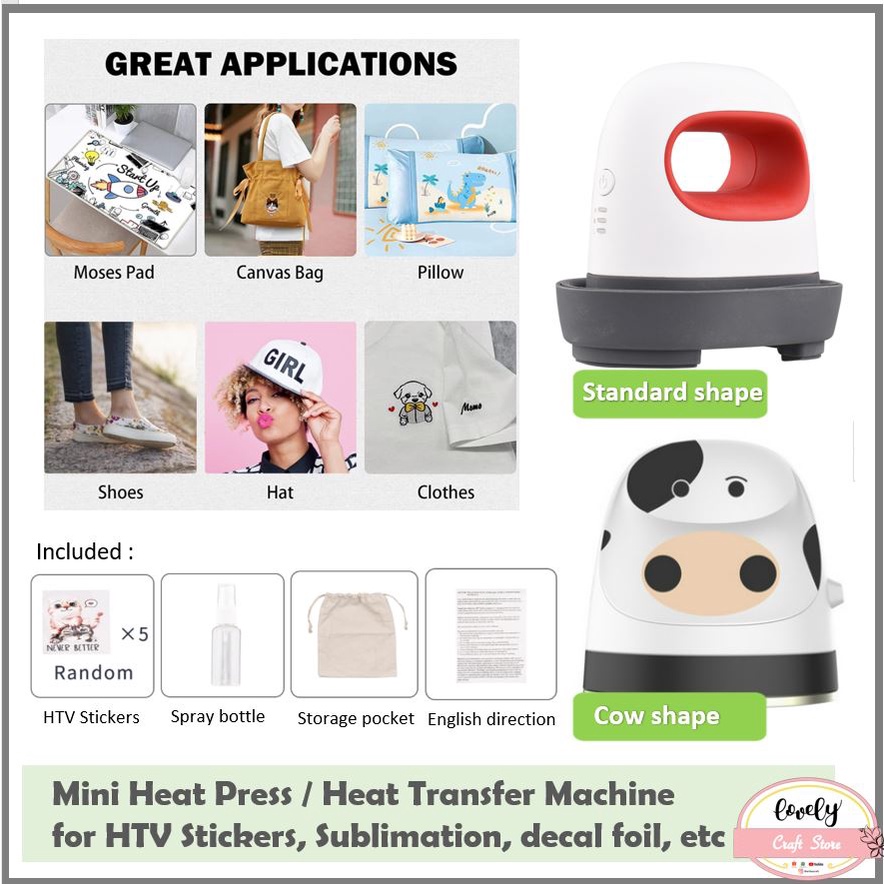 Jual Lovelycraftstore Mesin Mini Heat Press Iron On Heat Press Alat