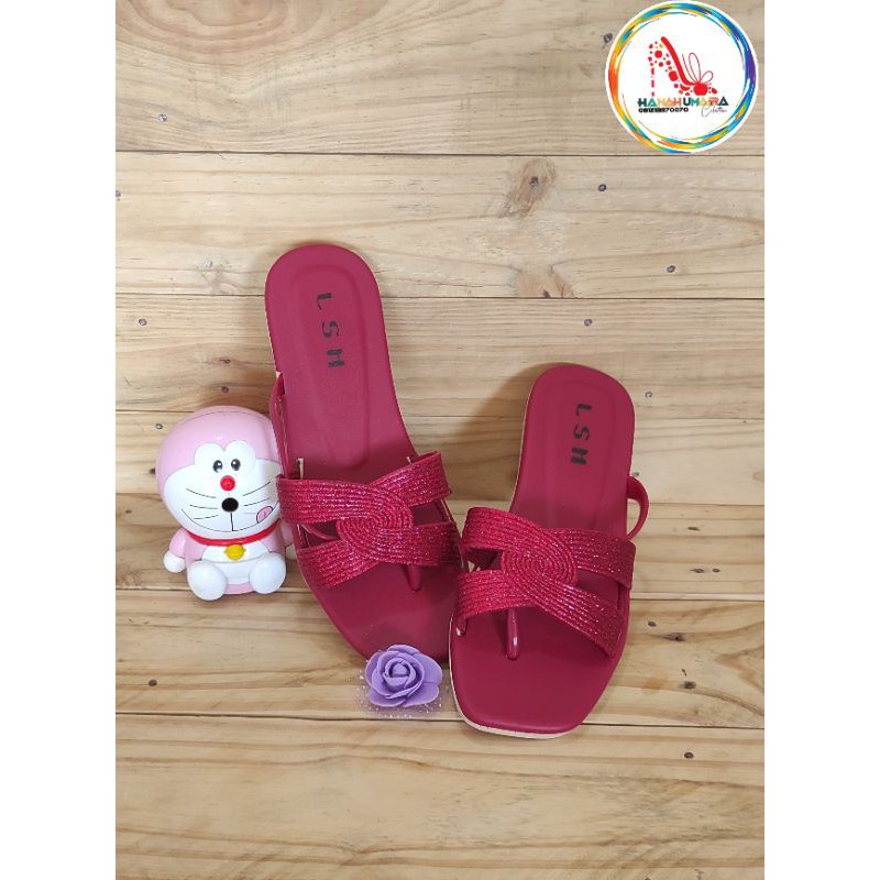 Sandal LSH karet cewek atau wanita slop