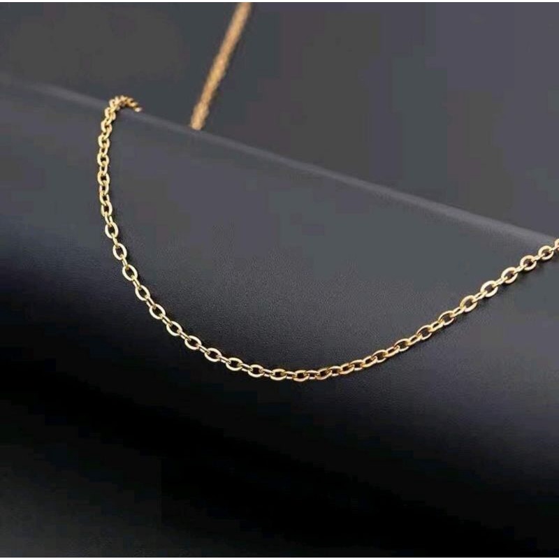 Kalung Rantai Titanium 45 Cm Polos Fashion Simple N04102115