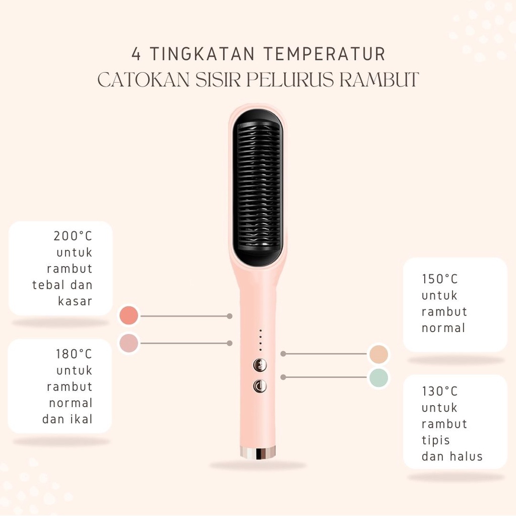 SISIR CATOKAN PELURUS RAMBUT 2 IN 1 MULTIFUNGSI UNTUK RAMBUT LURUS DAN KERITING CATOKAN ELEKTRIK